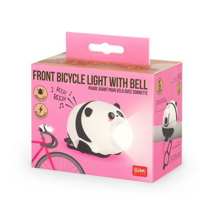 Legami Herlaadbaar Fietslampje Panda van 5 x 6 x 5 cm voor op de kinderfiets, verkrijgbaar bij De Gele Flamingo