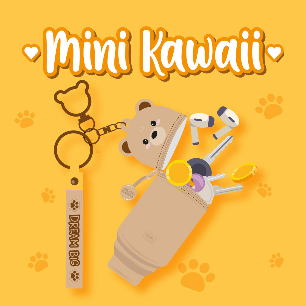 Legami Portemonnee met Sleutelhanger Mini Kawai | Teddybeer