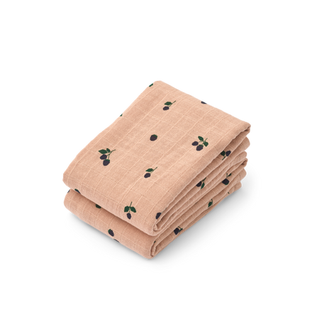 Liewood Lewis Hydrofiele Doeken 2-Pack | Mini Berry / Pale Tuscany