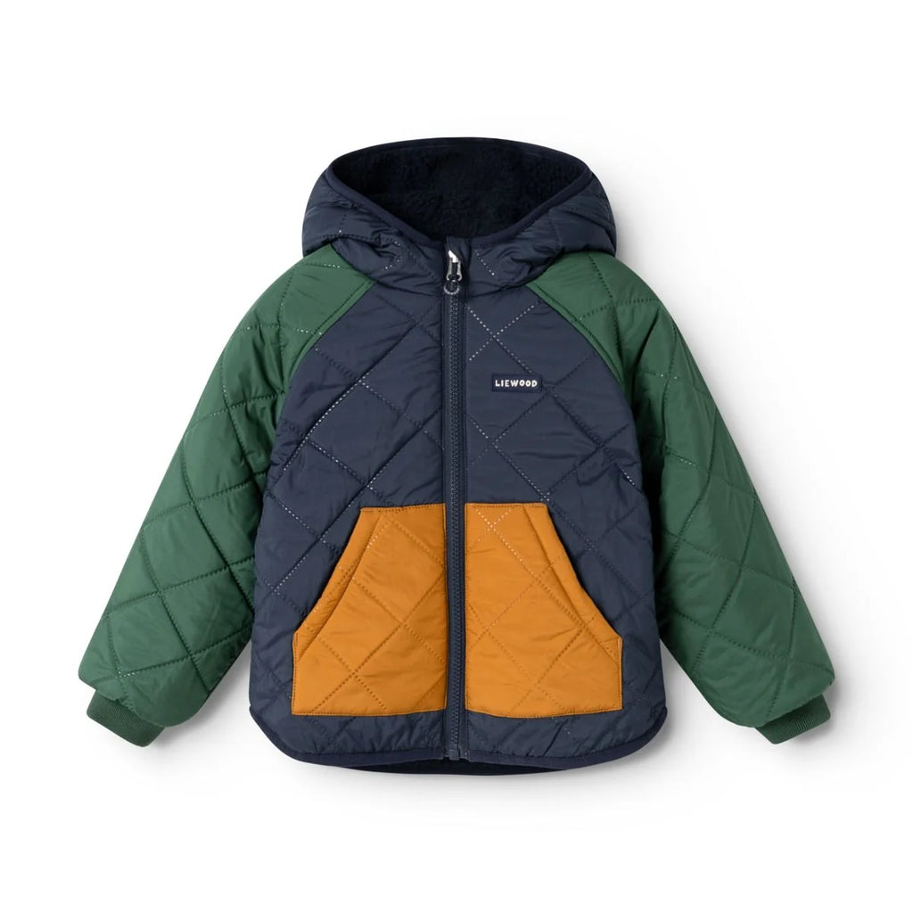 Liewood Jackson Omkeerbare Jas | Garden Green Multi Mix