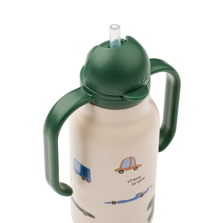 Liewood Kimmie RVS Drinkfles 250ml | Cars / Sandy