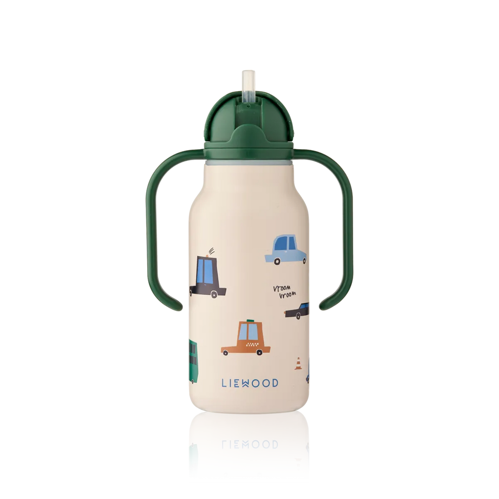 Liewood Kimmie RVS Drinkfles 250ml | Cars / Sandy