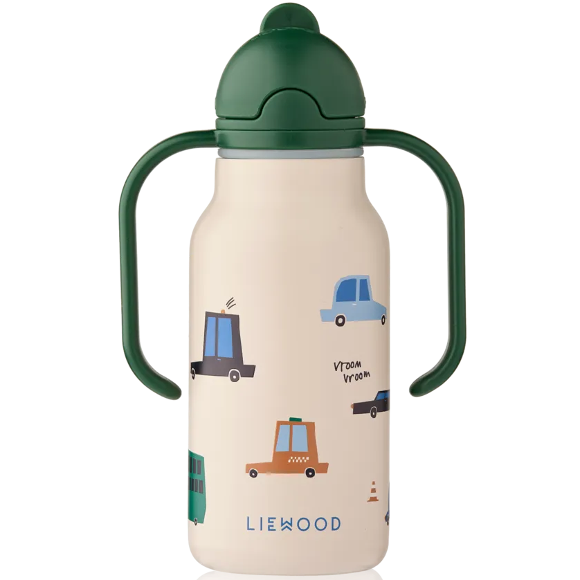 Liewood Kimmie RVS Drinkfles 250ml | Cars / Sandy