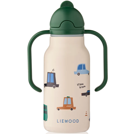 Liewood Kimmie RVS Drinkfles 250ml | Cars / Sandy
