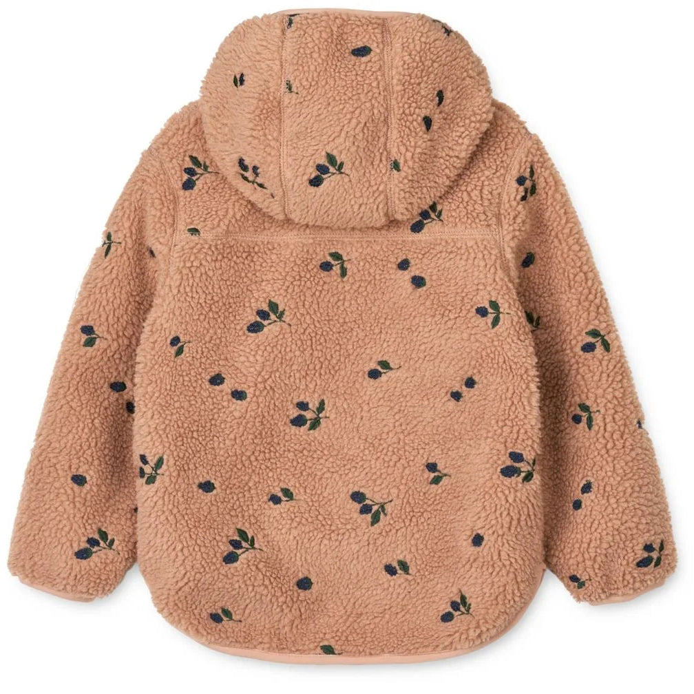 Liewood Mara Pile Jas | Berry / Pale Tuscany / Embroidery