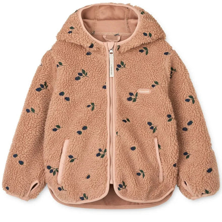 Liewood Mara Pile Jas | Berry / Pale Tuscany / Embroidery