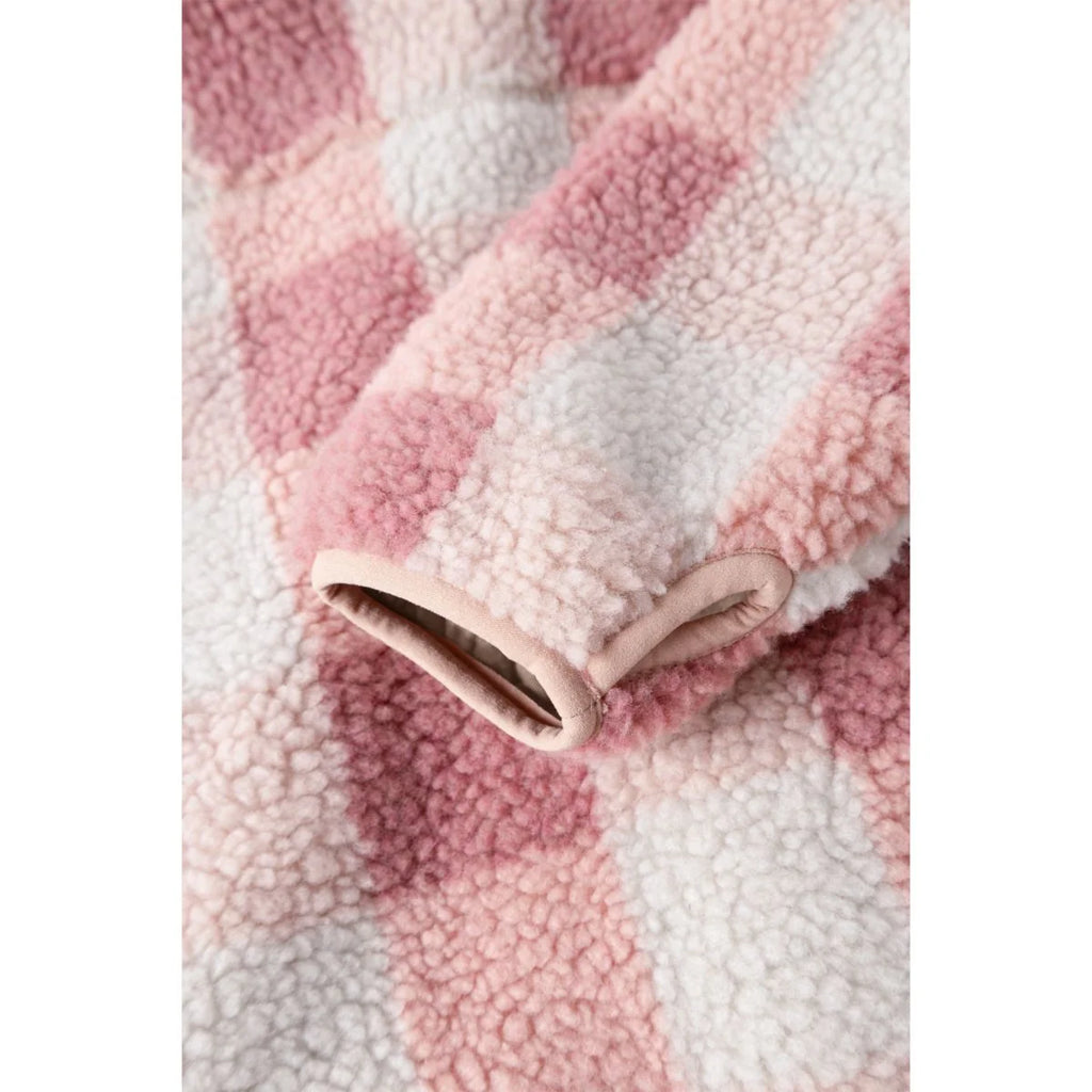 Liewood Nolan Pile Jas | Mega Check / Rose Blush