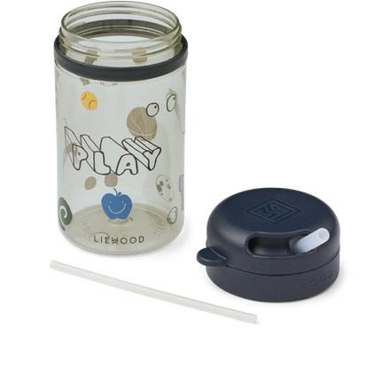 Liewood Pavia Tritan Drinkfles met Rietje 500ml | Play / Dusty Peppermint