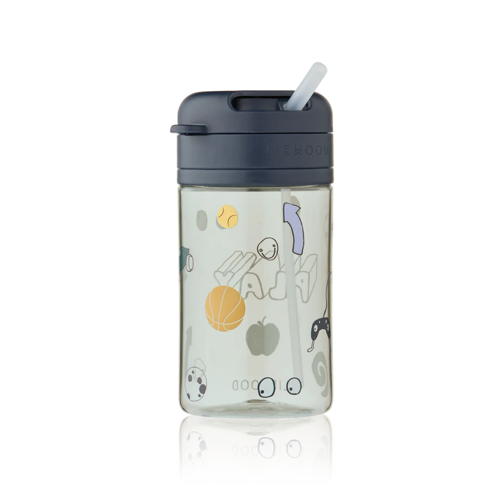 Liewood Pavia Tritan Drinkfles met Rietje 500ml | Play / Dusty Peppermint