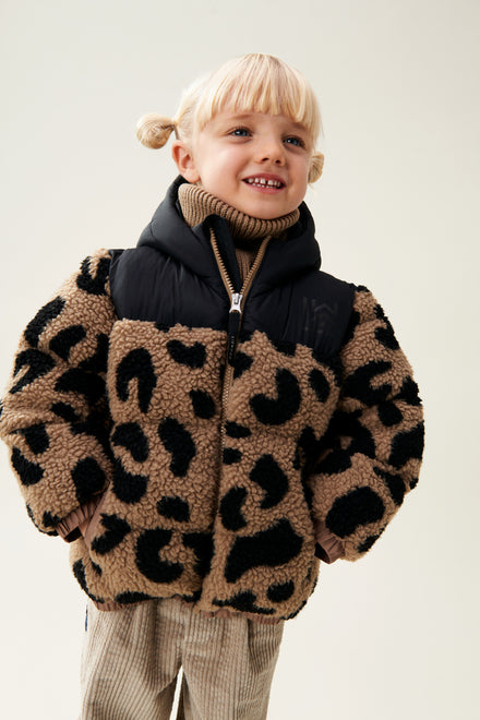 Liewood Niko Pile Jacket | Mega Leo / Oat Mix