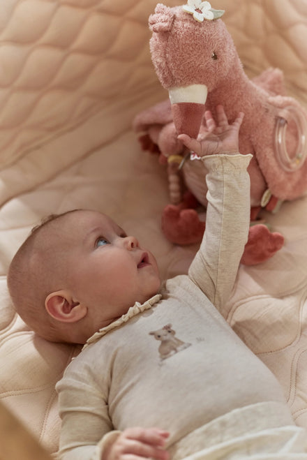 Little Dutch Activiteitenknuffel Safari Friends Flamingo, vanaf de geboorte, De Gele Flamingo