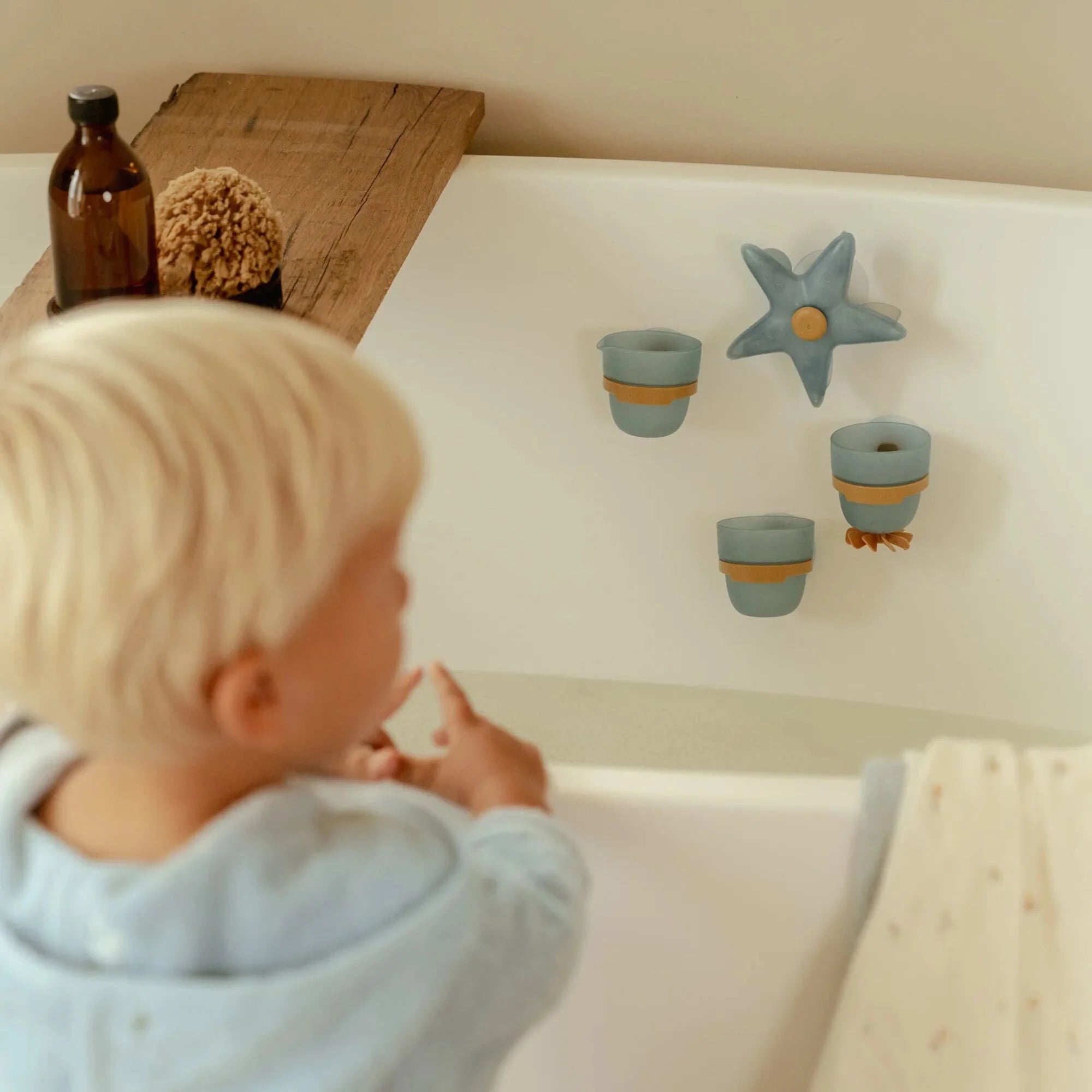 Little Dutch Badwand Bekers | Blauw