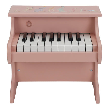 Safari Friends piano in roze van Little Dutch met vrolijk muziekje, verkrijgbaar bij De Gele Flamingo