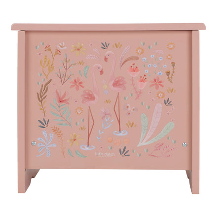 Little Dutch piano Safari Friends roze met stevig houten ontwerp, te koop bij De Gele Flamingo