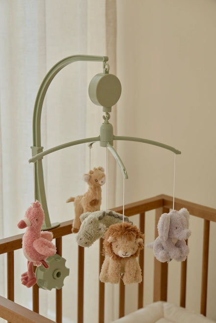 Little Dutch Muziekmobiel Safari Friends als babykamer decoratie, De Gele Flamingo