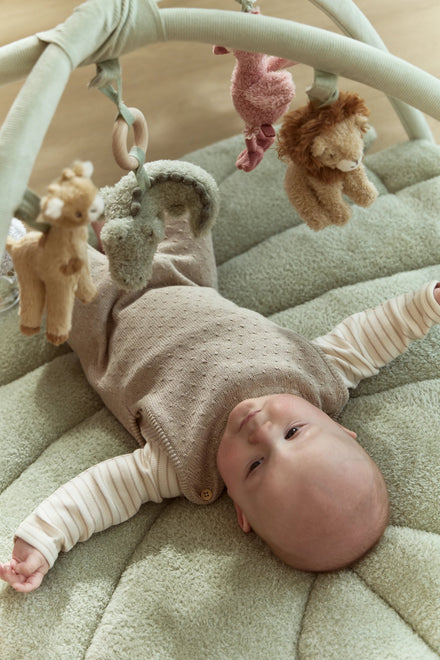 Little Dutch Speeltapijt met Boog Safari Friends om te grijpen en rollen, De Gele Flamingo