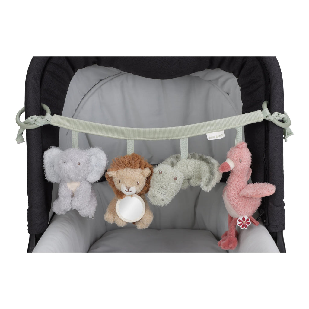 Little Dutch Wagenspanner Safari Friends met handige Little Loops, bij De Gele Flamingo