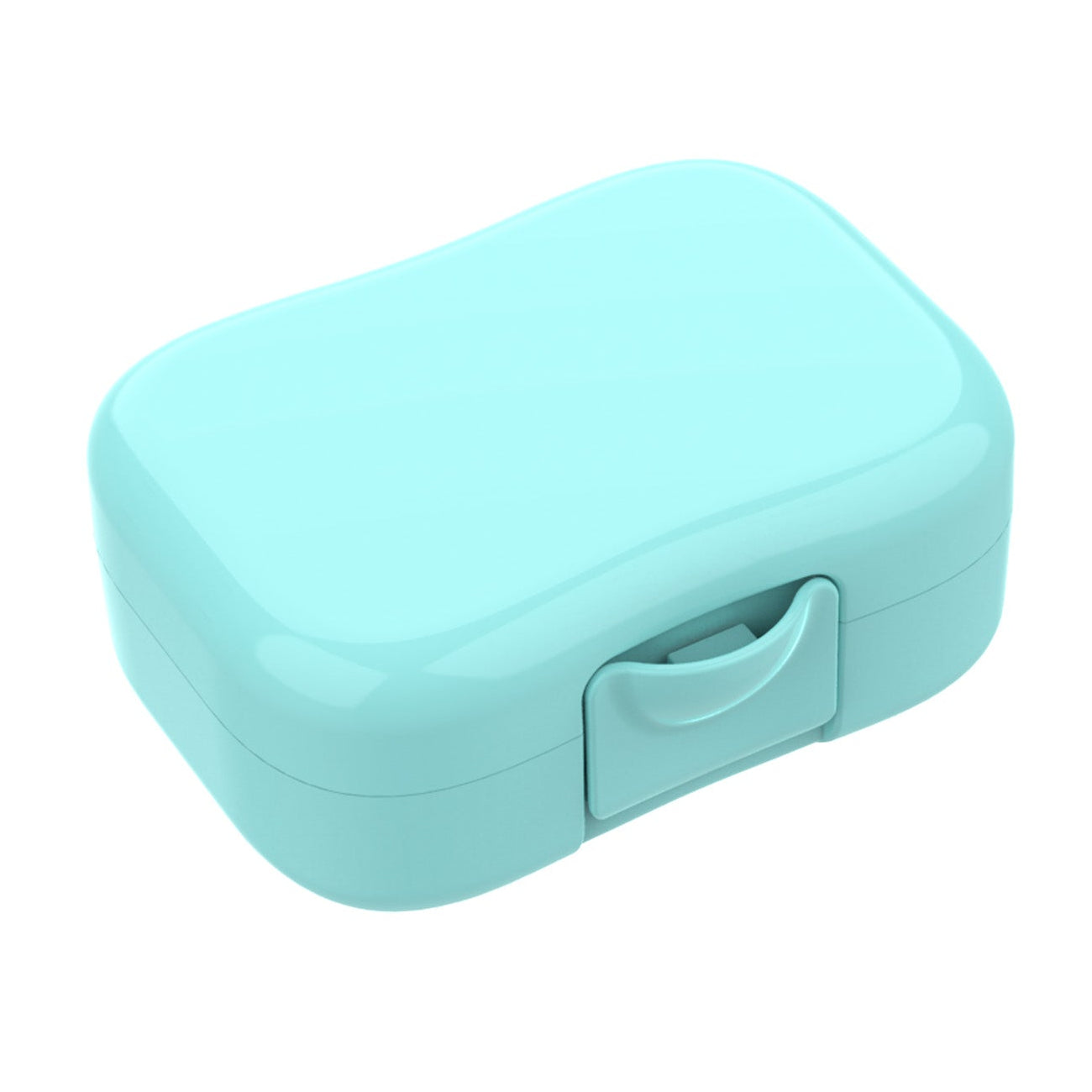 Lunch Buddies snackdoosje Pastel Uni Blauw, compact fruit- en koekdoosje voor kinderen bij De Gele Flamingo