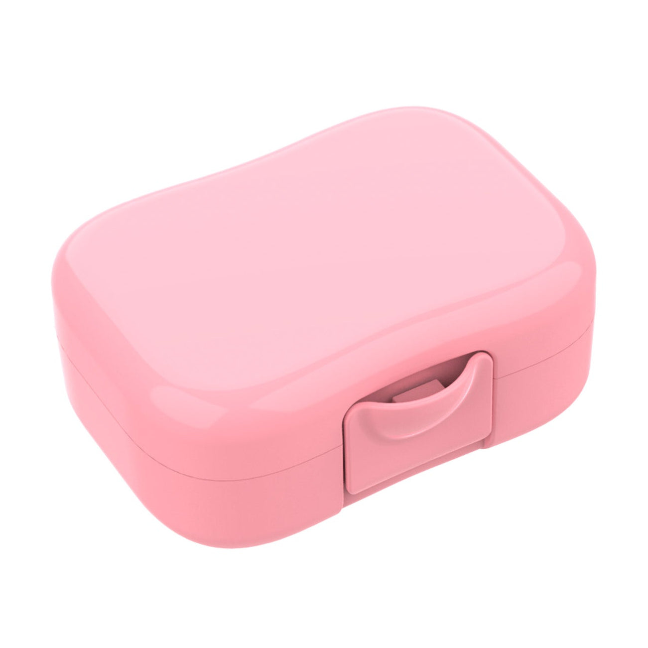 Lunch Buddies snackdoosje Pastel Uni Roze, compact fruit- en koekdoosje voor kinderen bij De Gele Flamingo