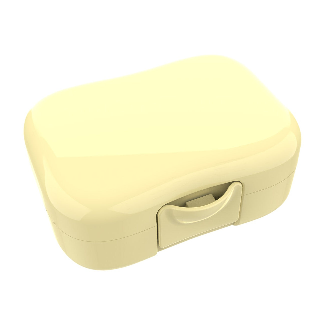 Lunch Buddies snackdoosje Pastel Uni Geel, compact fruit- en koekdoosje voor kinderen bij De Gele Flamingo