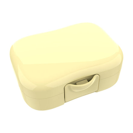 Lunch Buddies snackdoosje Pastel Uni Geel, compact fruit- en koekdoosje voor kinderen bij De Gele Flamingo