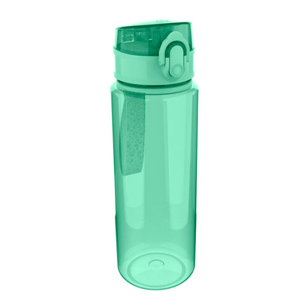 Lunch Buddies waterfles 600 ml Pastel Uni Groen, slanke drinkfles van 6,5 x 24 cm bij De Gele Flamingo