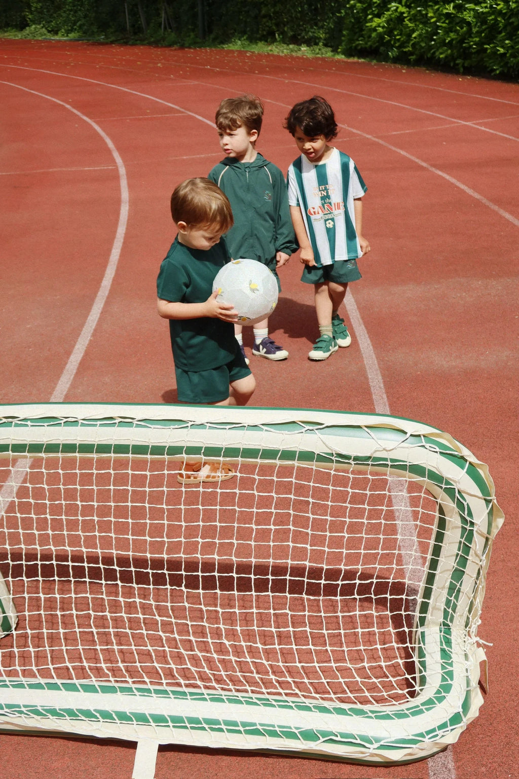 Konges Sløjd Opblaasbare Goal met Bal | Green Stripe