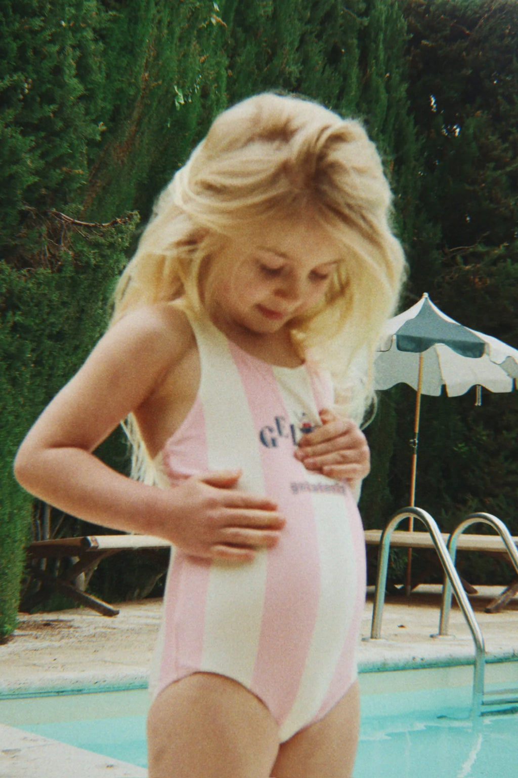 Konges Sløjd Badpak Pomia | Candy Stripe Rose