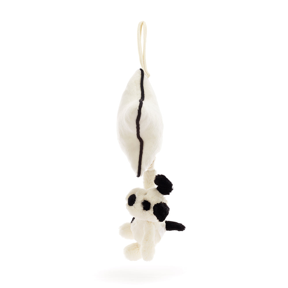 * Jellycat Knuffel Bashful Black & Cream Puppy Muziek Babyspeeltje