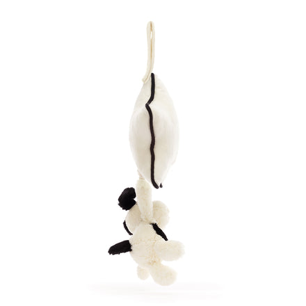 * Jellycat Knuffel Bashful Black & Cream Puppy Muziek Babyspeeltje