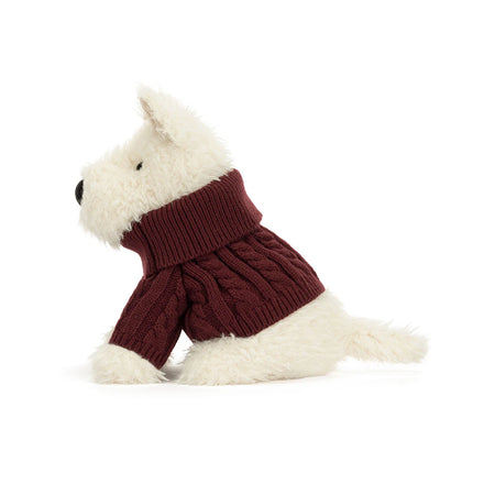 Jellycat Knuffel Munro Scottie Dog 'Winter Jumper' 25cm