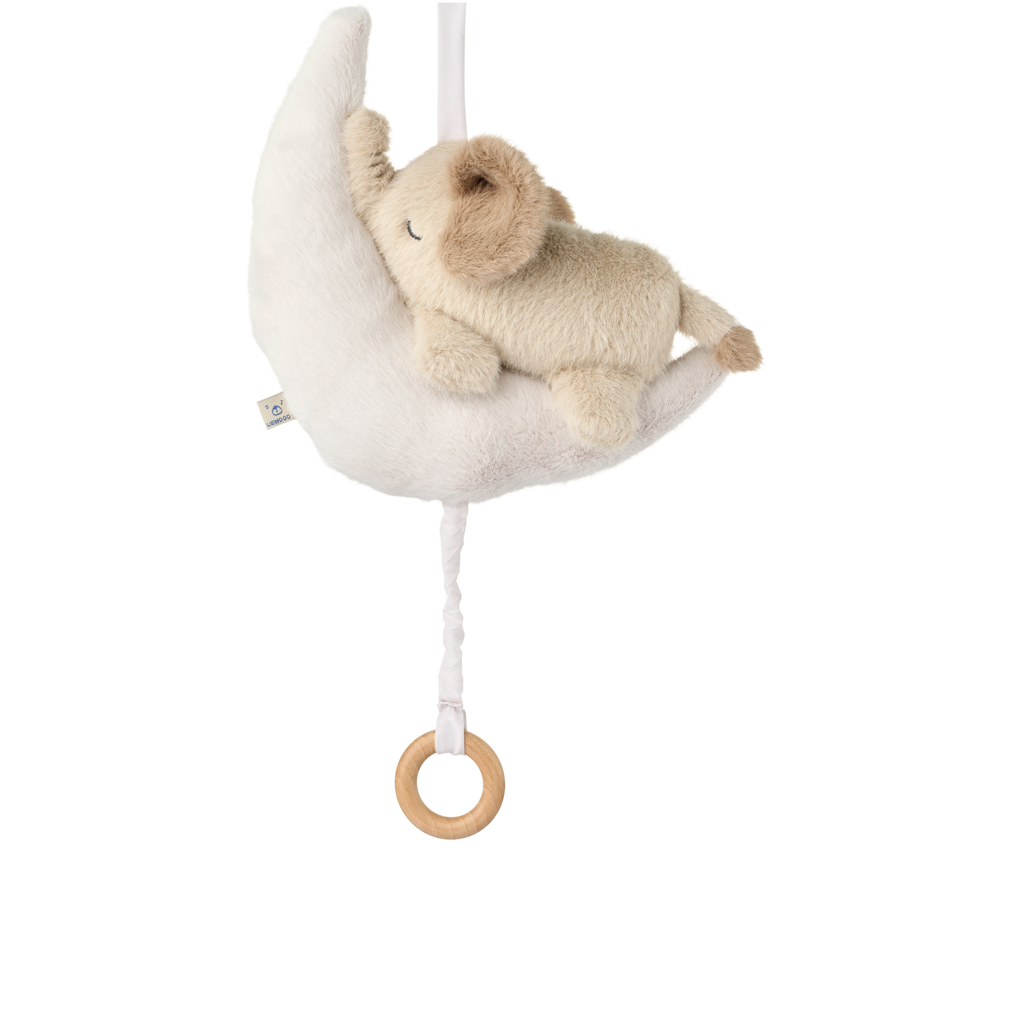 Liewood Mandy Baby Elephant Muziek Mobiel | Mist / Sandy