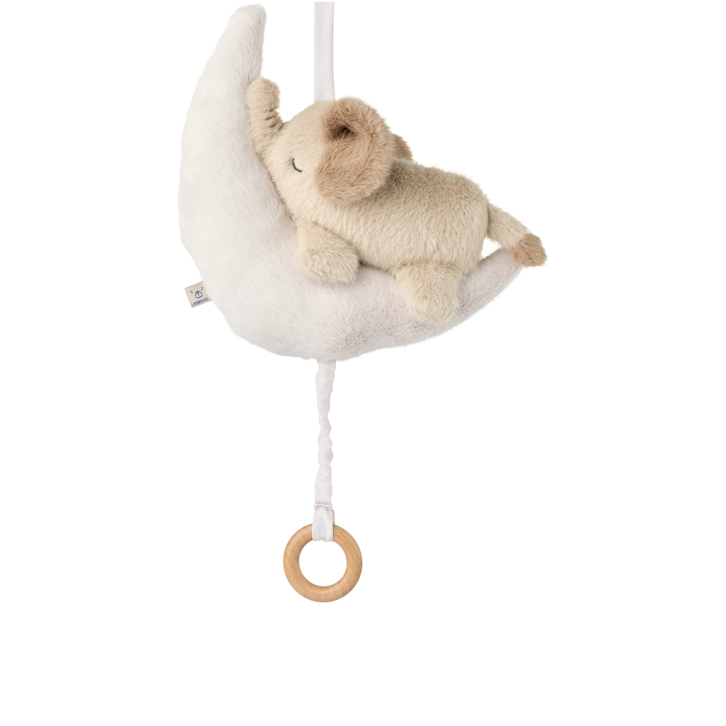 Liewood Mandy Baby Elephant Muziek Mobiel | Mist / Sandy