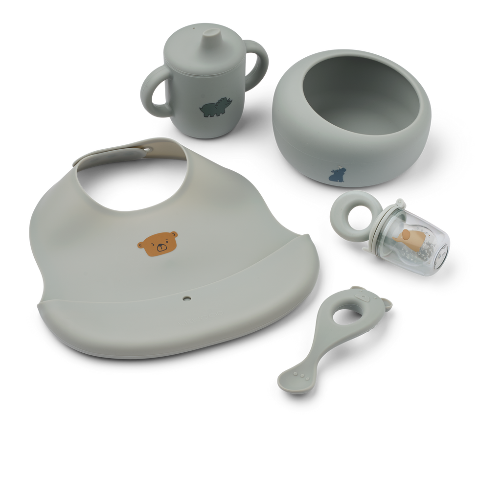 Liewood Mileah Baby Eetset | Dove Blue