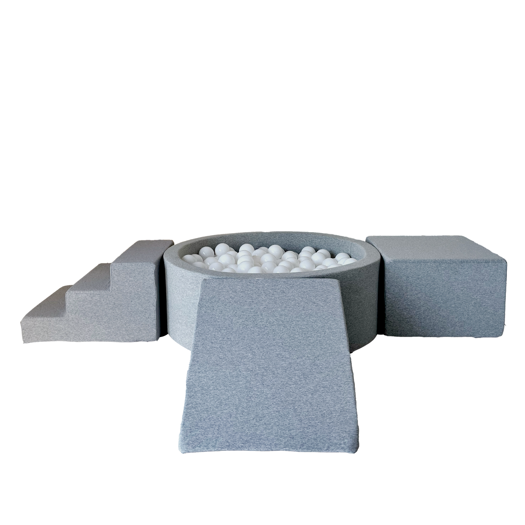 Moje Ballenbad Rond & Playset Elementen 3st Katoen | Lichtgrijs