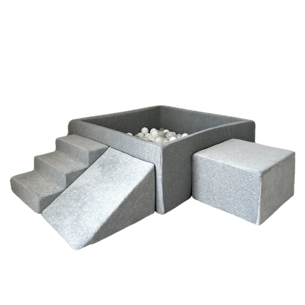 Moje Ballenbad Vierkant & Playset Elementen 3st Soft Velvet | Grijs