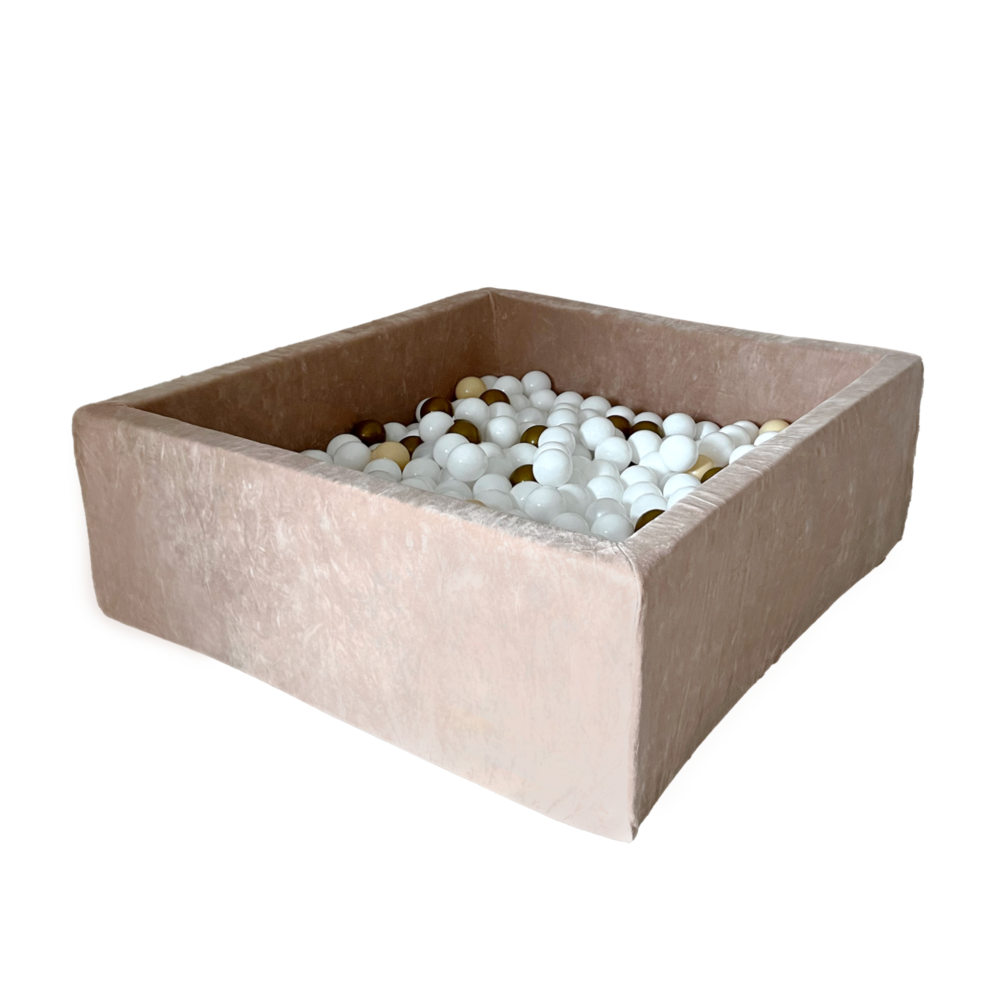 Moje Ballenbad Soft Velvet 106x106x40 | Dark Beige