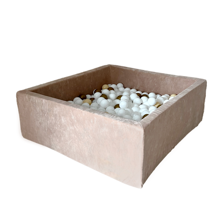 Moje Ballenbad Soft Velvet 106x106x40 | Dark Beige