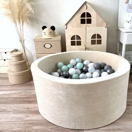 Moje Ballenbad Soft Velvet 90x40cm | Ecru