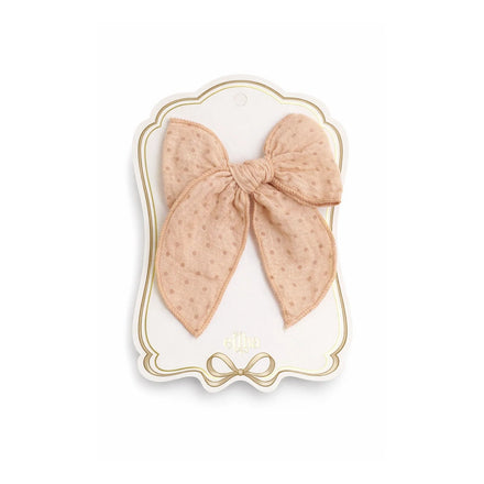 Mrs. Ertha Fable Bow Clip | Blush Dots