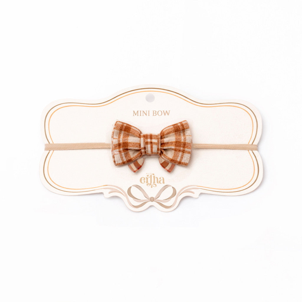 Mrs. Ertha Little Bow Haarband | Honey Plaid