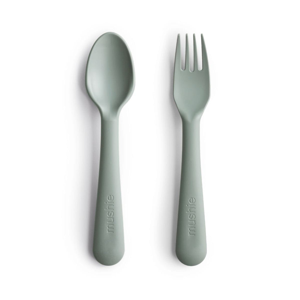 Mushie Bestek Vork & Lepel | Sage