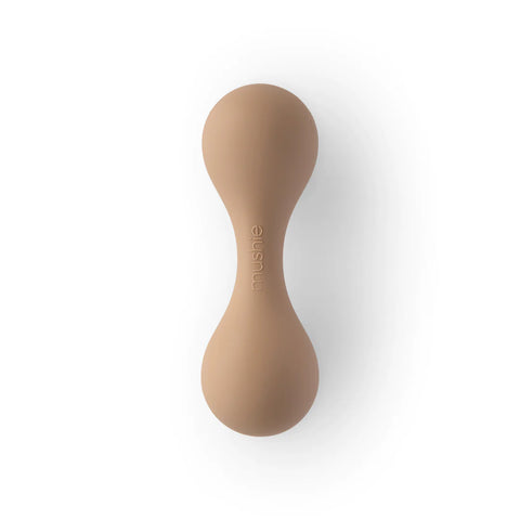 Mushie Silicone Baby Rattle Toy Rammelaar | Natural