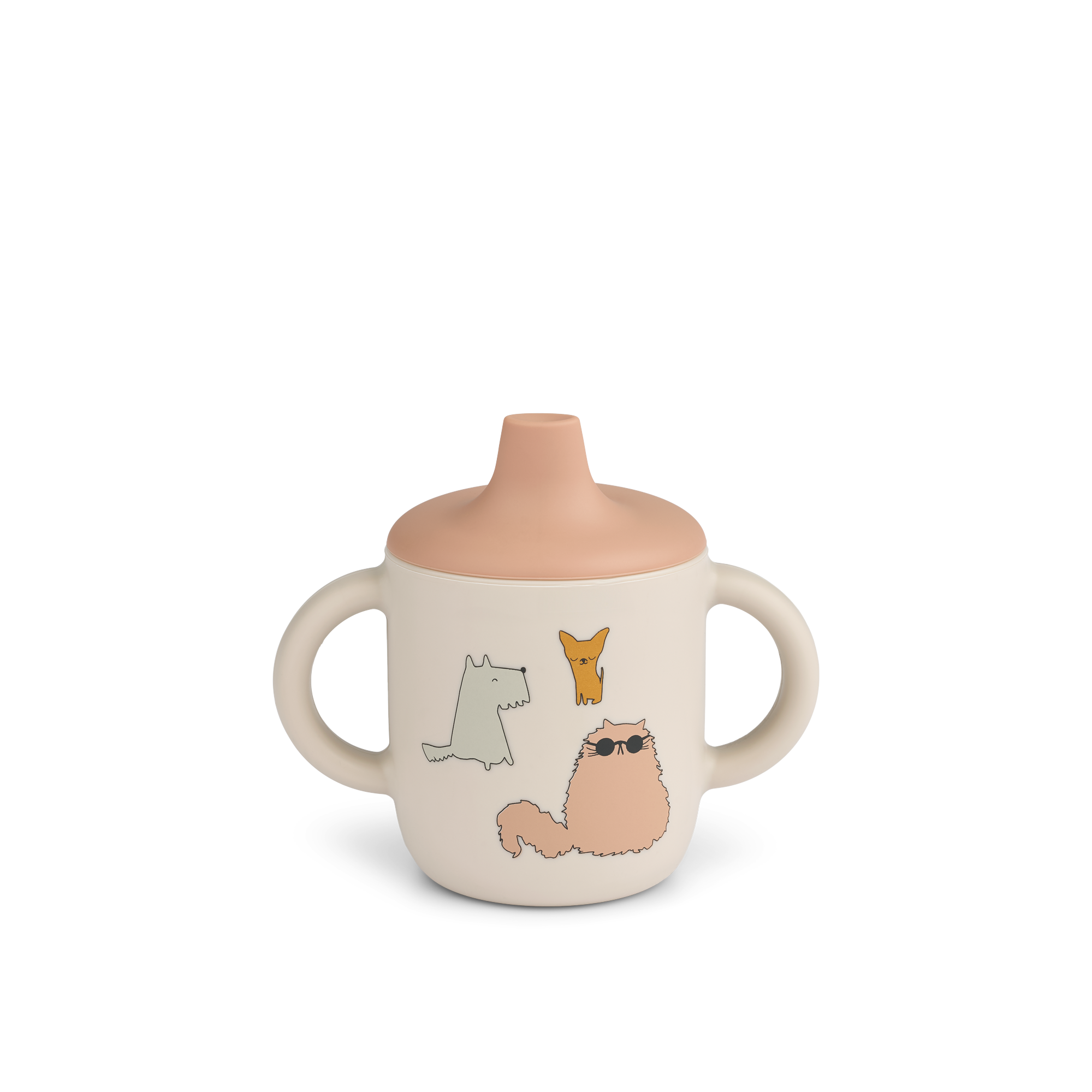Liewood Neil Sippy Cup | Cats And Dogs / Sandy