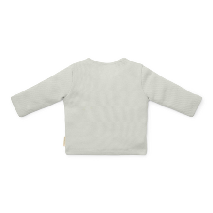 * Little Dutch Newborn Noos Little Farm T-Shirt Lange Mouw Wafel | Soft Green