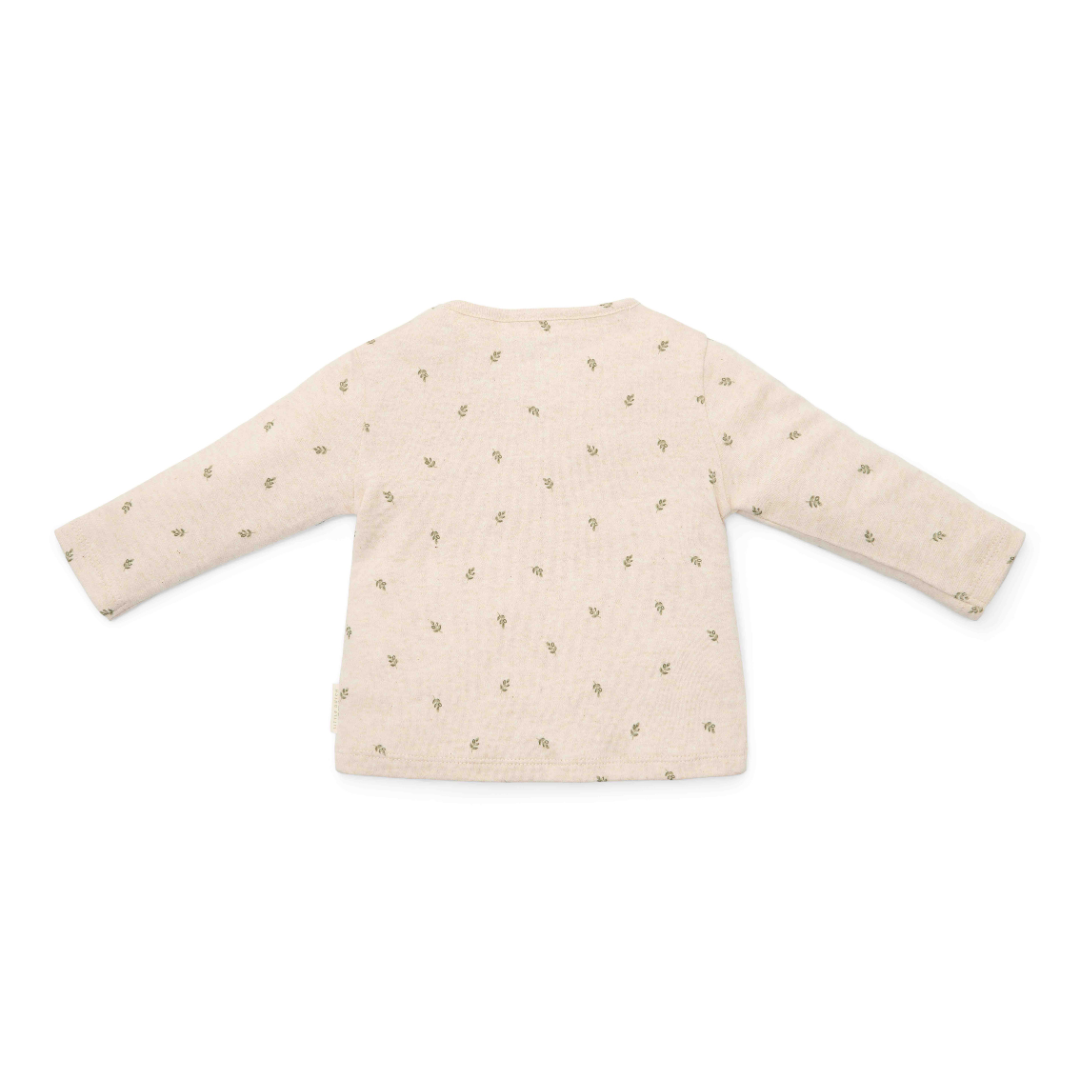 * Little Dutch Newborn Noos Little Farm T-Shirt Lange Mouw | Green Leaves