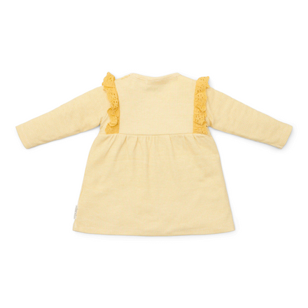 * Little Dutch Newborn Noos Little Farm Jurkje Lange Mouw | Warm Yellow Check