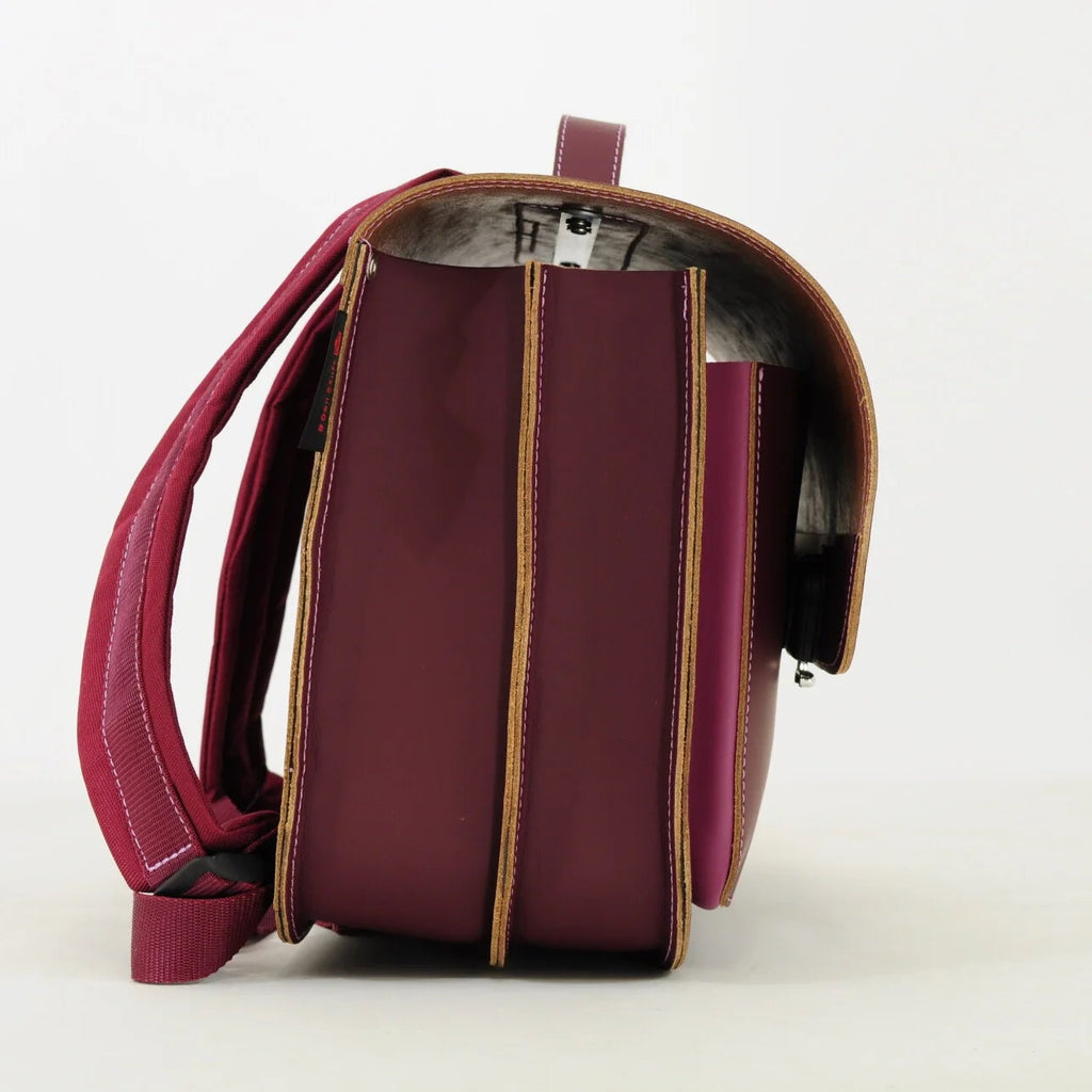 Own Stuff Lederen Boekentas Bicolor | Aubergin - Plum