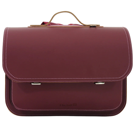 Own Stuff Lederen Boekentas Bicolor | Aubergin - Plum