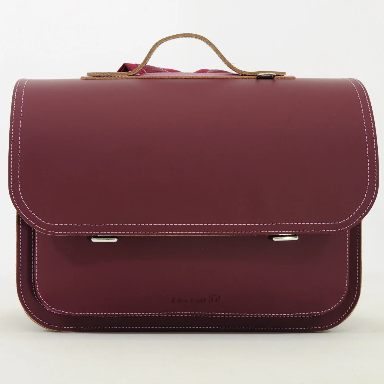 Own Stuff Lederen Boekentas Bicolor | Aubergin - Plum